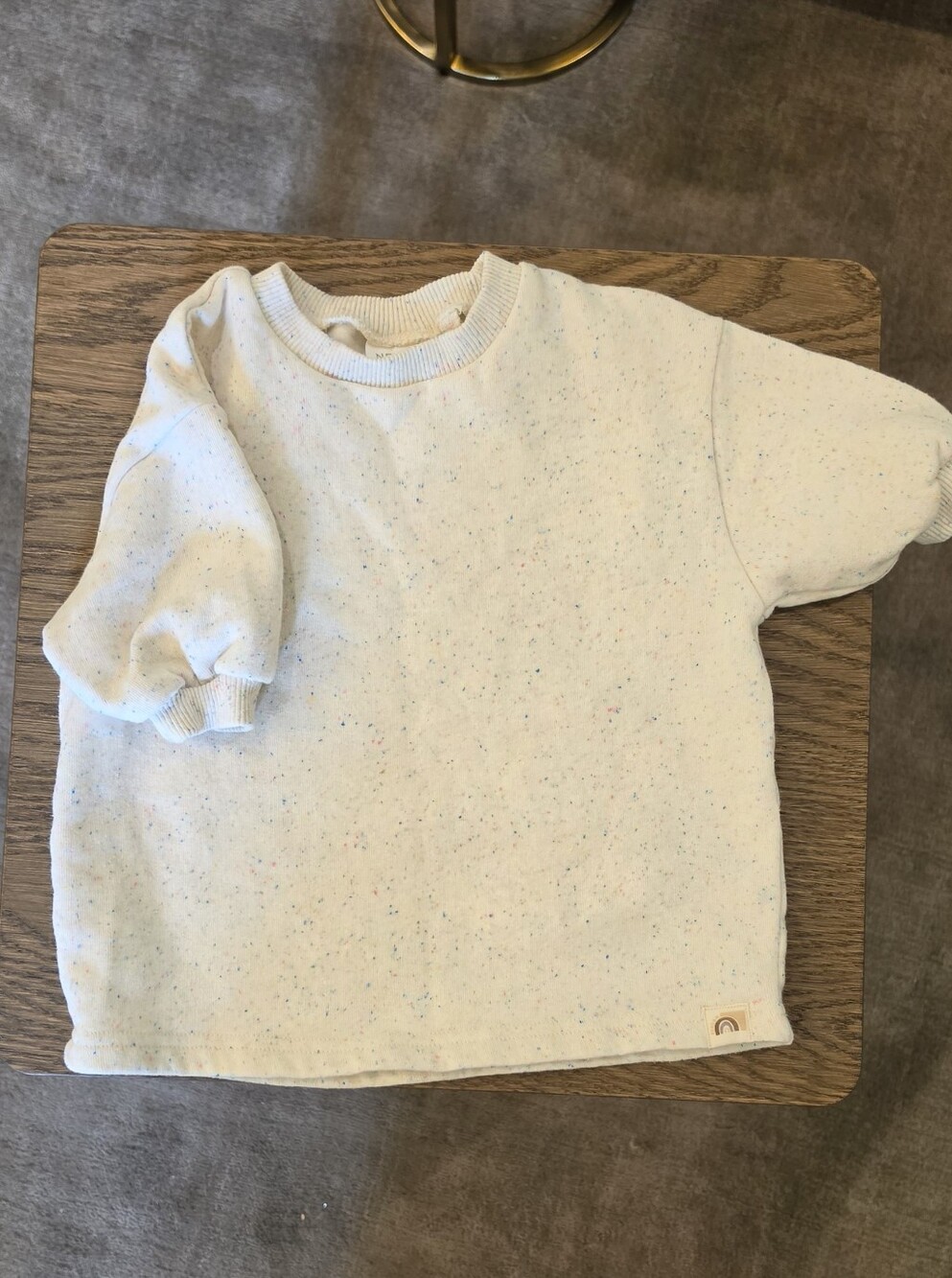 NWOT Next Cream And Rainbow Speckle Crewneck Sweatshirt